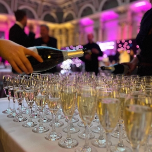 Prosecco reception for staff at Reflections Hair Group Awards Evening and Party